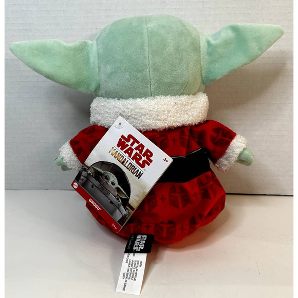 NEW Star Wars The Mandalorian Baby Yoda Grogu Santa Christmas Holiday Plush 10" - Picture 3 of 11
